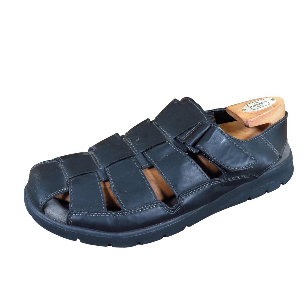 Dexter Comfort Mens Fisherman Sandals 10.5 Outdoor Walking Black Synthetic